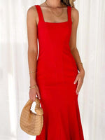 Mermaid Jurk met Vierkante Hals - Maxi Dresses - Jurkjes.co