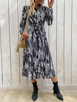Midi Jurk met Abstract Patroon - Maxi Dresses - Jurkjes.co