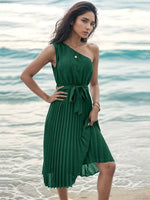 Midi Jurk met Asymmetrische Halslijn - Group12 - Jurkjes.co