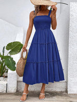 Midi Jurk met Asymmetrische Schouderband - Midi Dresses - Jurkjes.co