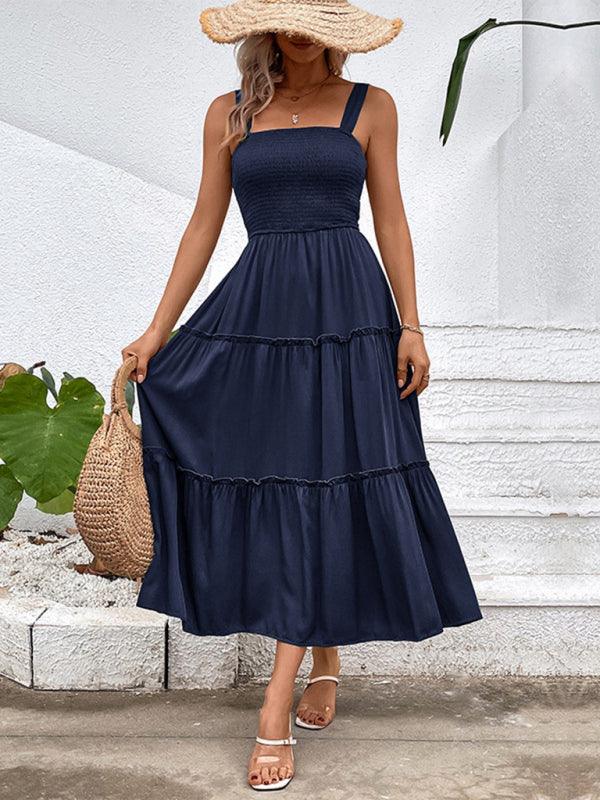 Midi Jurk met Asymmetrische Schouderband - Midi Dresses - Jurkjes.co