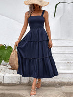 Midi Jurk met Asymmetrische Schouderband - Midi Dresses - Jurkjes.co