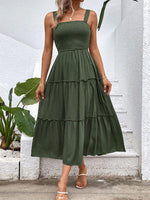 Midi Jurk met Asymmetrische Schouderband - Midi Dresses - Jurkjes.co