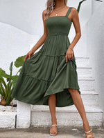 Midi Jurk met Asymmetrische Schouderband - Midi Dresses - Jurkjes.co