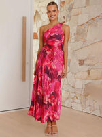 Midi Jurk met Asymmetrische Snit en Print - Maxi Dresses - Jurkjes.co