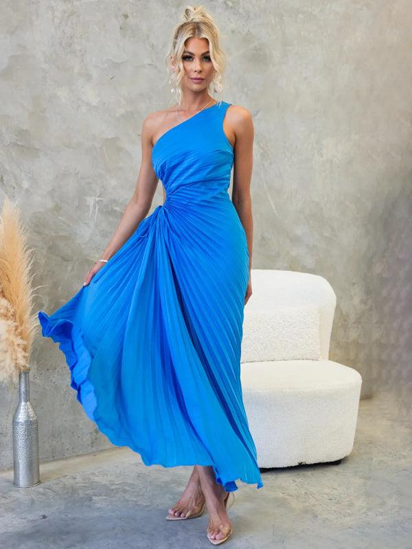 Midi Jurk met Asymmetrische Snit en Print - Maxi Dresses - Jurkjes.co