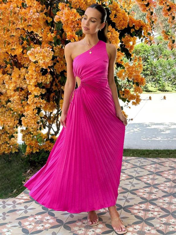 Midi Jurk met Asymmetrische Snit en Print - Maxi Dresses - Jurkjes.co
