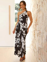 Midi Jurk met Asymmetrische Snit en Print - Maxi Dresses - Jurkjes.co