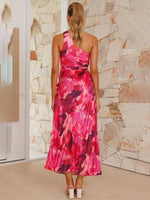 Midi Jurk met Asymmetrische Snit en Print - Maxi Dresses - Jurkjes.co