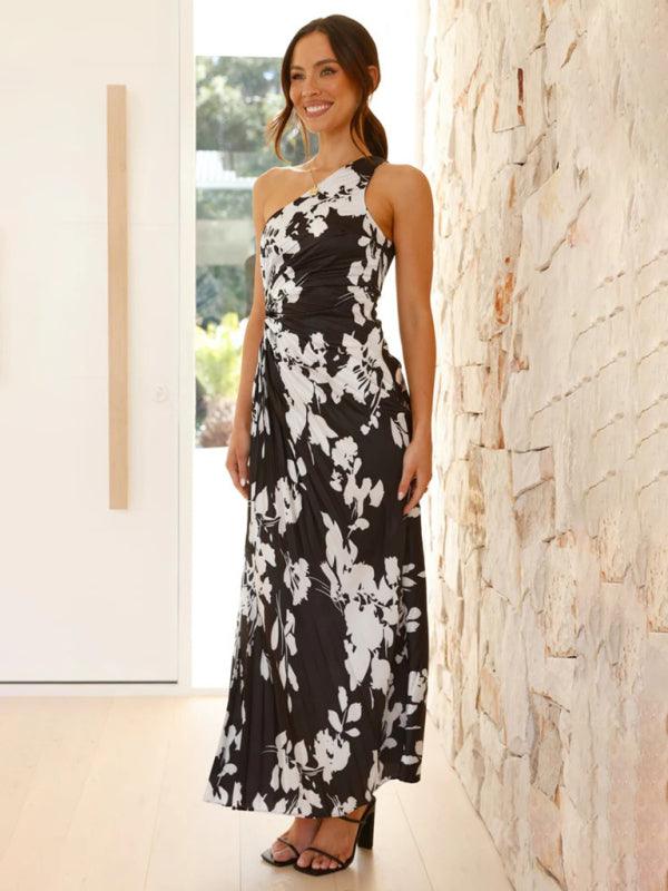 Midi Jurk met Asymmetrische Snit en Print - Maxi Dresses - Jurkjes.co