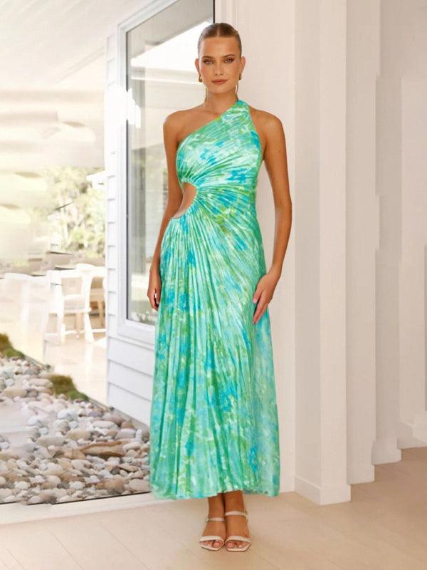Midi Jurk met Asymmetrische Snit en Print - Maxi Dresses - Jurkjes.co