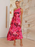 Midi Jurk met Asymmetrische Snit en Print - Maxi Dresses - Jurkjes.co