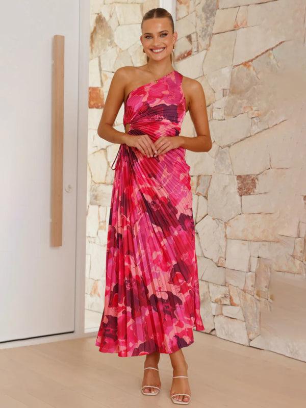 Midi Jurk met Asymmetrische Snit en Print - Maxi Dresses - Jurkjes.co