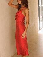 Midi Jurk met Asymmetrische Strik - Midi Dresses - Jurkjes.co