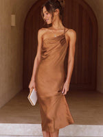 Midi Jurk met Asymmetrische Strik - Midi Dresses - Jurkjes.co