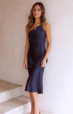 Midi Jurk met Asymmetrische Strik - Midi Dresses - Jurkjes.co