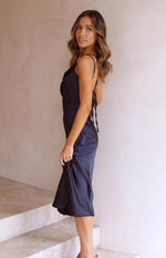 Midi Jurk met Asymmetrische Strik - Midi Dresses - Jurkjes.co