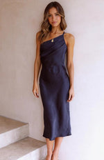 Midi Jurk met Asymmetrische Strik - Midi Dresses - Jurkjes.co