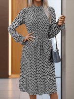 Midi Jurk met Asymmetrische Zoom en Geometrisch Design - Group4 - Jurkjes.co