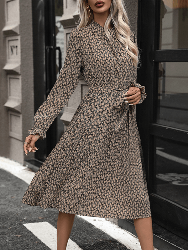 Midi Jurk met Asymmetrische Zoom en Geometrisch Design - Group4 - Jurkjes.co