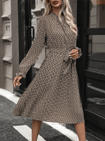 Midi Jurk met Asymmetrische Zoom en Geometrisch Design - Group4 - Jurkjes.co