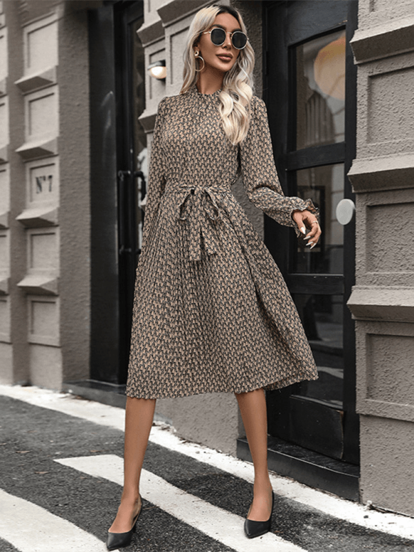 Midi Jurk met Asymmetrische Zoom en Geometrisch Design - Group4 - Jurkjes.co