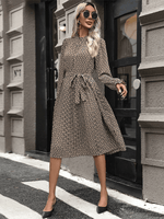 Midi Jurk met Asymmetrische Zoom en Geometrisch Design - Group4 - Jurkjes.co