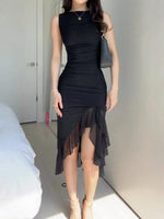 Midi Jurk met Asymmetrische Zoom - Midi Dresses - Jurkjes.co