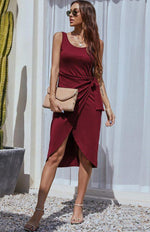 Midi Jurk met Asymmetrische Zoom - Midi Dresses - Jurkjes.co