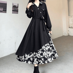 Midi Jurk met Bloemenprint en Ceintuur - Dresses - Jurkjes.co