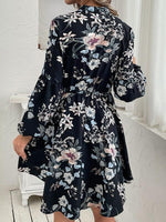 Midi Jurk met Bloemenprint en Knoopsluiting - Mini Dresses - Jurkjes.co