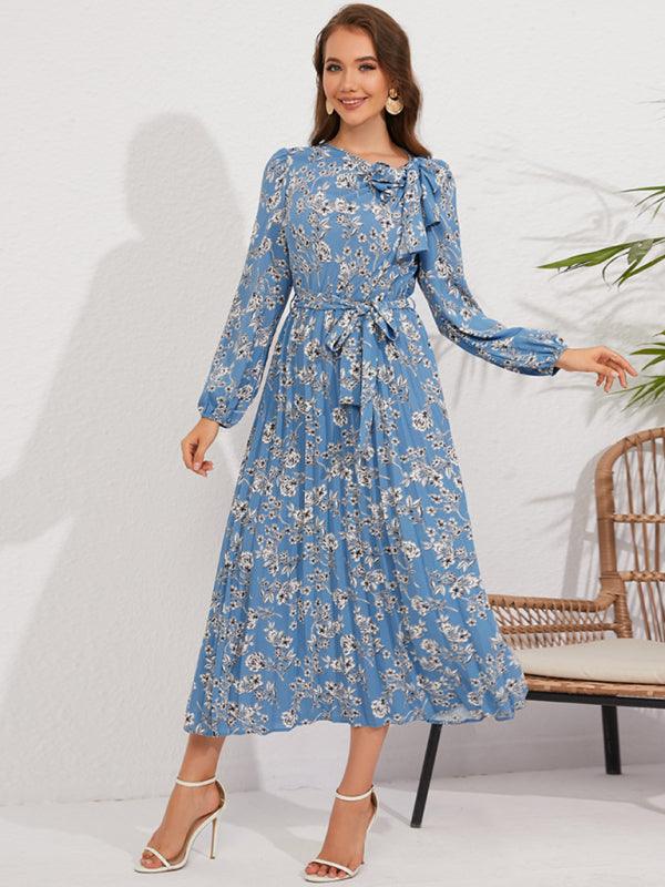 Midi Jurk met Bloemenprint en Lange Mouwen - Midi Dresses - Jurkjes.co