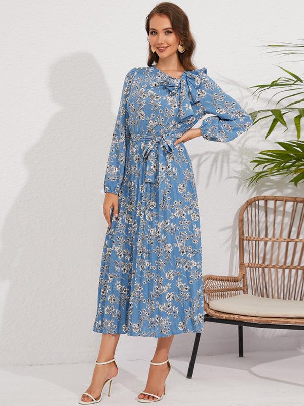 Midi Jurk met Bloemenprint en Lange Mouwen - Midi Dresses - Jurkjes.co