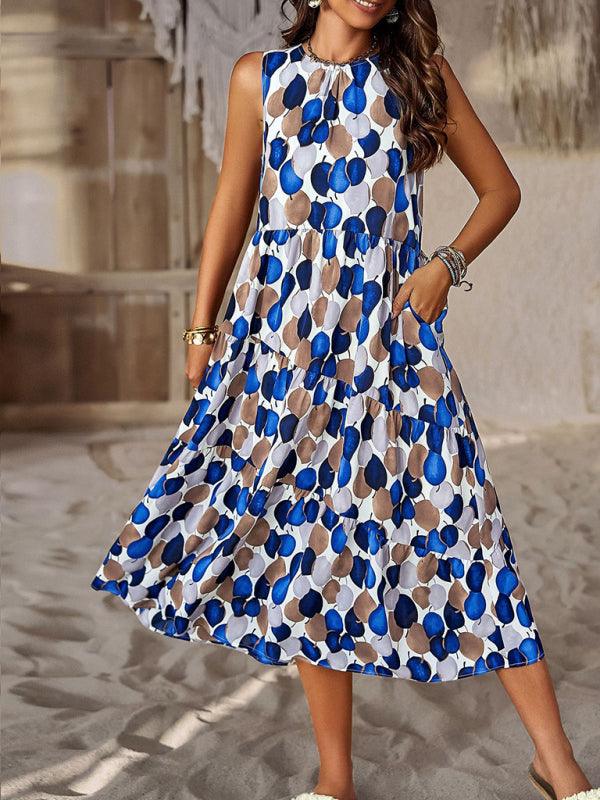 Midi Jurk met Bloemenprint en Losse Pasvorm - Maxi Dresses - Jurkjes.co