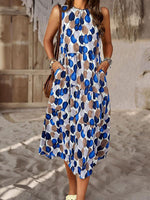 Midi Jurk met Bloemenprint en Losse Pasvorm - Maxi Dresses - Jurkjes.co