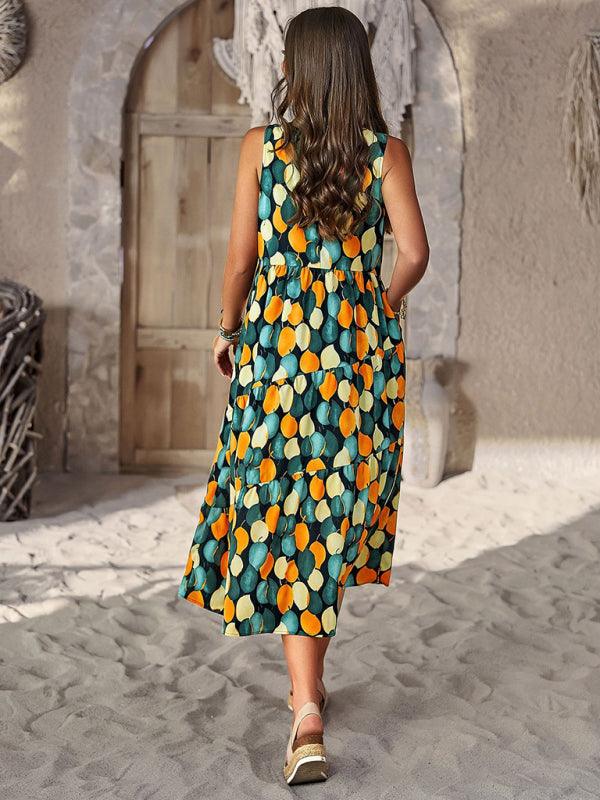 Midi Jurk met Bloemenprint en Losse Pasvorm - Maxi Dresses - Jurkjes.co