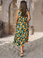 Midi Jurk met Bloemenprint en Losse Pasvorm - Maxi Dresses - Jurkjes.co