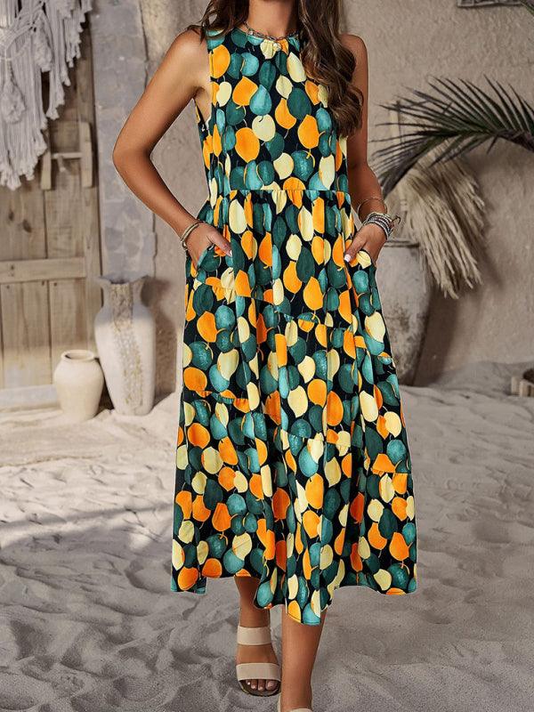 Midi Jurk met Bloemenprint en Losse Pasvorm - Maxi Dresses - Jurkjes.co