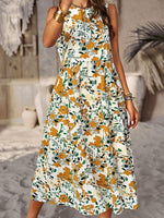 Midi Jurk met Bloemenprint en Losse Pasvorm - Maxi Dresses - Jurkjes.co
