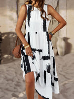 Midi Jurk met Bloemenprint en Losse Pasvorm - Maxi Dresses - Jurkjes.co