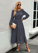 Midi Jurk met Bloemenprint en Luchtige Mouwen - Midi Dresses - Jurkjes.co