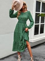 Midi Jurk met Bloemenprint en Luchtige Mouwen - Midi Dresses - Jurkjes.co