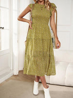 Midi Jurk met Bloemenprint en Luchtige Mouwen - Midi Dresses - Jurkjes.co