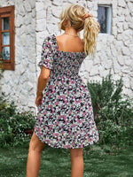 Midi Jurk met Bloemenprint en Luchtige Mouwen - Mini Dresses - Jurkjes.co