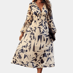 Midi Jurk met Bloemenprint en Ruches - Dresses - Jurkjes.co