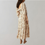 Midi-jurk met Bloemenprint en Ruches - Dresses - Jurkjes.co