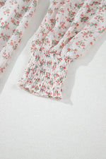 Midi Jurk met Bloemenprint en Ruches - Floral Dresses - Jurkjes.co
