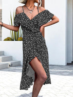 Midi Jurk met Bloemenprint en Ruches - Midi Dresses - Jurkjes.co