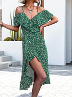 Midi Jurk met Bloemenprint en Ruches - Midi Dresses - Jurkjes.co