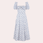 Midi Jurk met Bloemenprint en Split - Women Summer Dress - Jurkjes.co